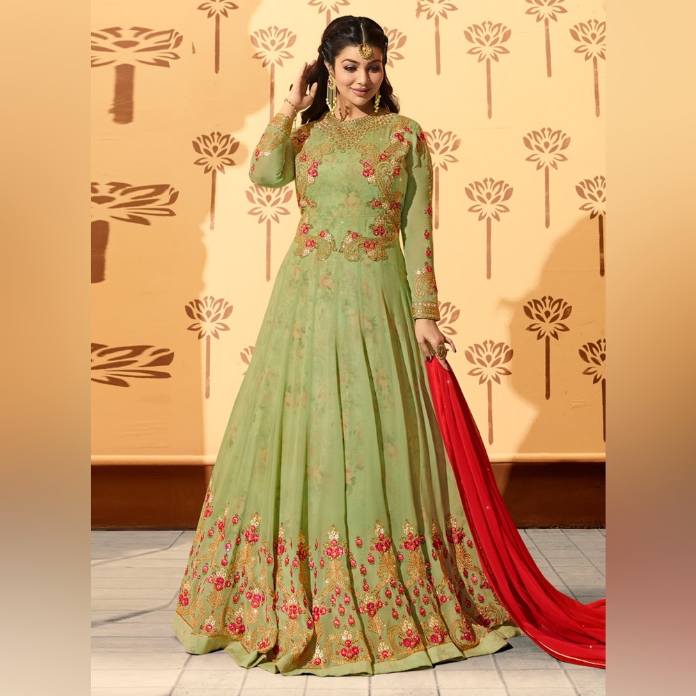 Light Green Anarkali Suit
